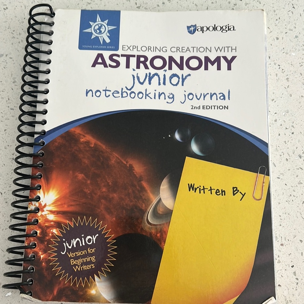 Apologia, astronomy, junior, notebook, and journal second edition